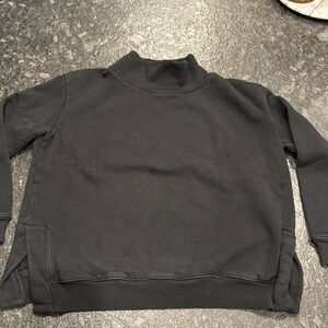 Black Mock Neck Sweatshirt